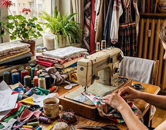 Пример бизнеса без регистрации в Польше 2026: рабочее место для пошива и ремонта одежды на дому в Варшаве.